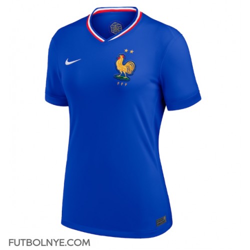 Camiseta Francia Primera Equipación para mujer Eurocopa 2024 manga corta